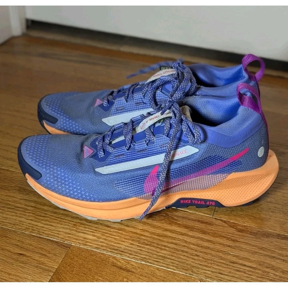 Gorpcore Nike Pegasus Trail 5 GTX Gore-Tex Running Shoes Women's 8 Blue